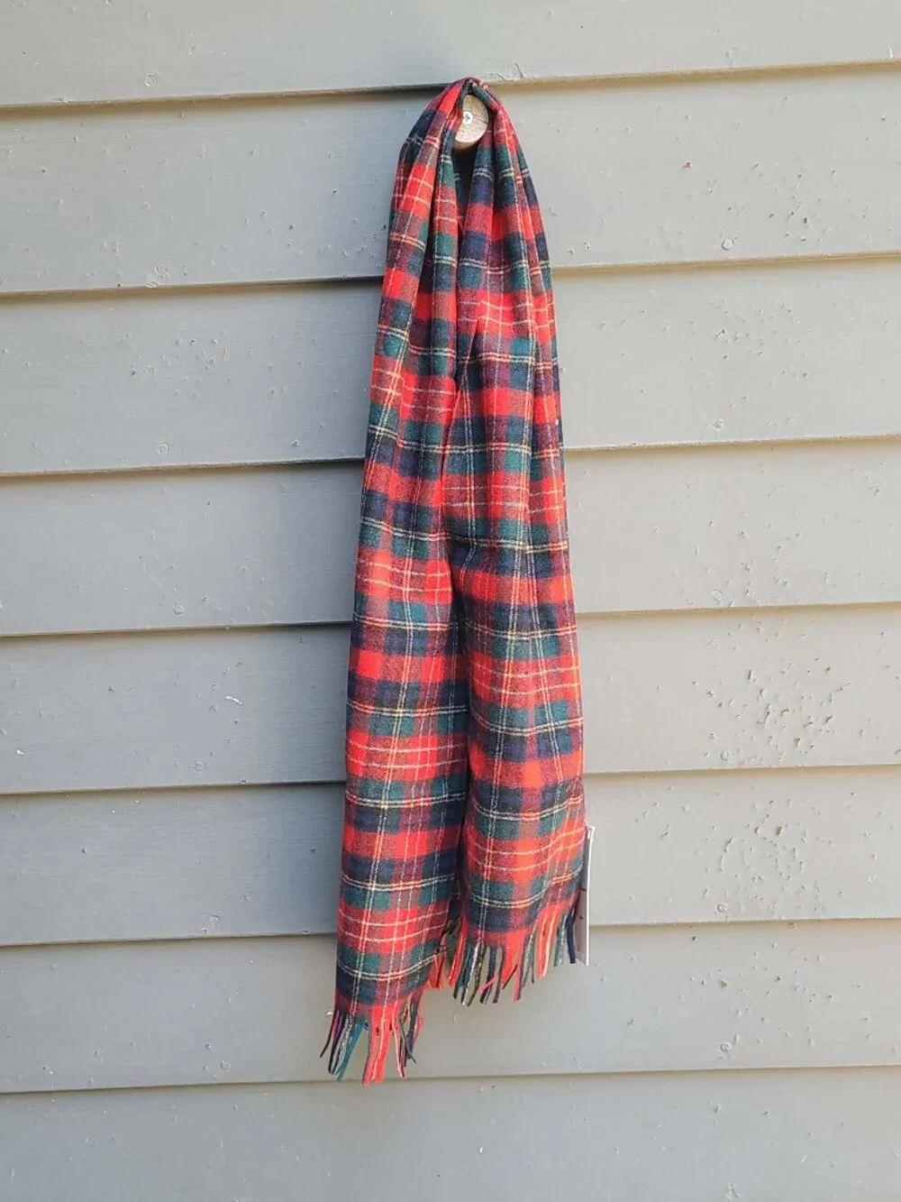 Pendleton Red Plaid 100% Virgin Wool Authentic Christie Tartan Scarf NWT